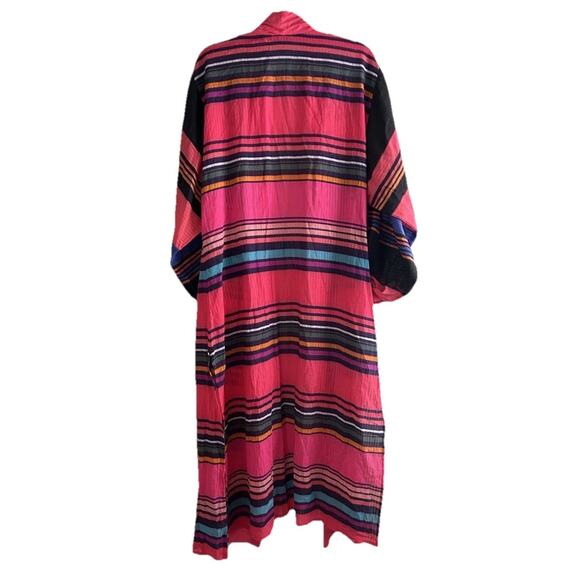 Anthropologie Conditions Apply Striped Cover-Up Kimono One Size Boho Beach M11 - Picture 7 of 7